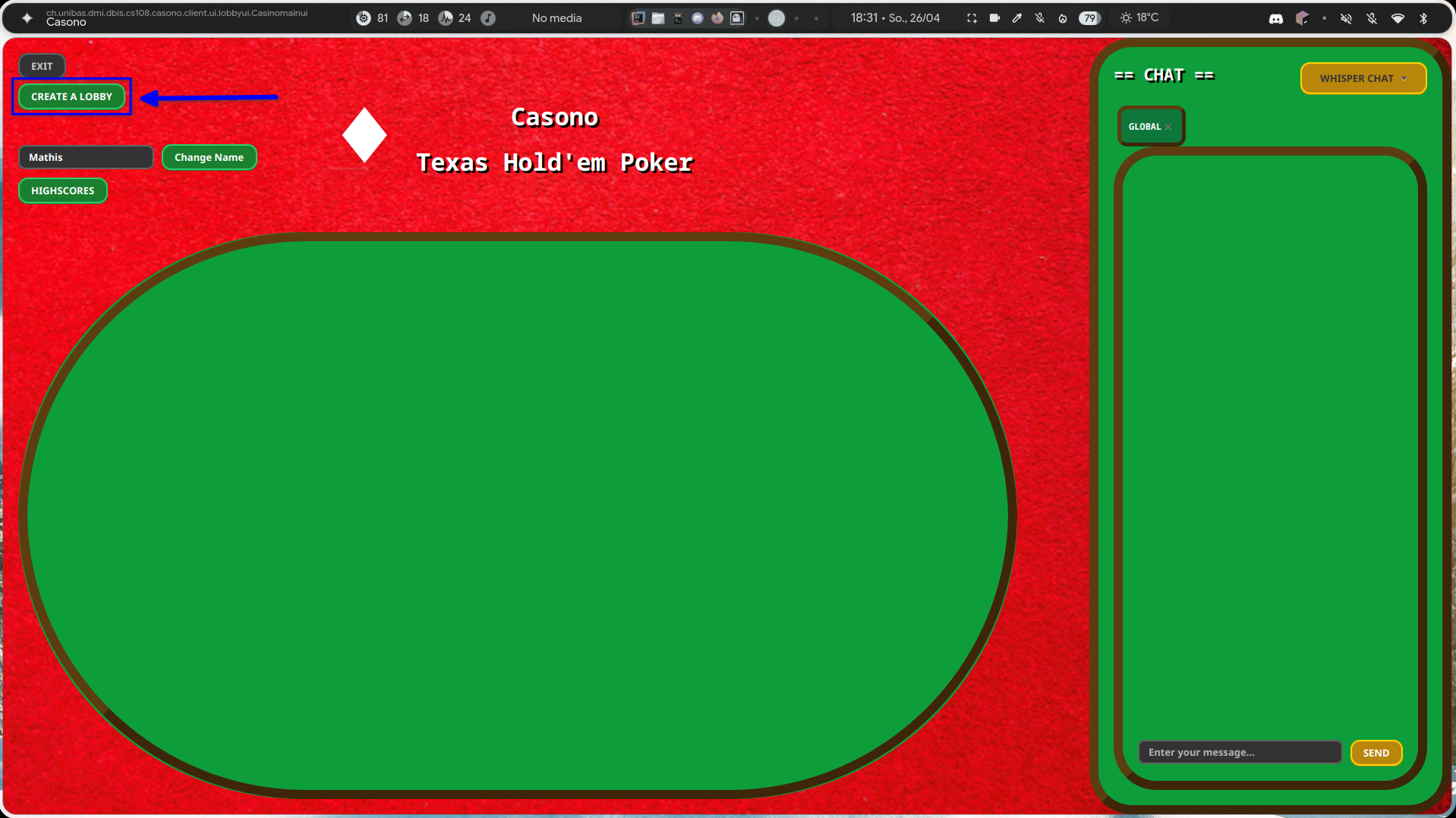 Create a Lobby