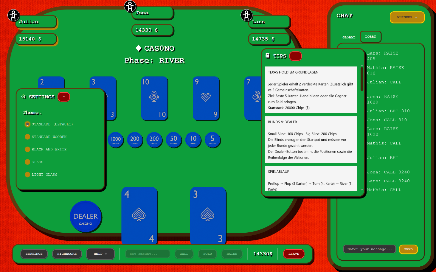 Casino Tisch Vorschau